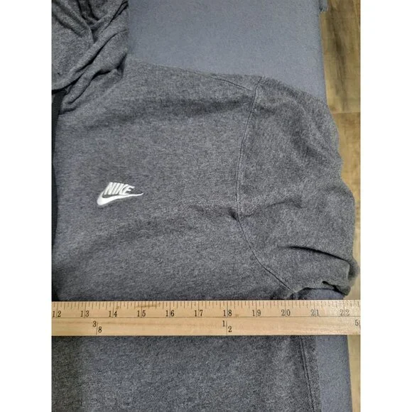 Nike Sportswear Club Pullover Hooded Shirt Gray Men's SZ M BV2746 *flaw - Picture 6 of 9